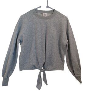 Cinq a Sept Pullover Sweatshirt Parker Knotted Heathered Gray Womens XS